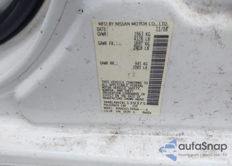 2019 Nissan Altima 2.5 S из США, поврежденный, VIN 1N4BL4BV2KC139375